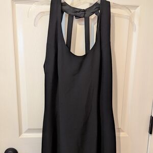 Morgan Taylor Evening Women's Sleeveless Dress w/ Sheer Beaded Cover Sz 12 Black